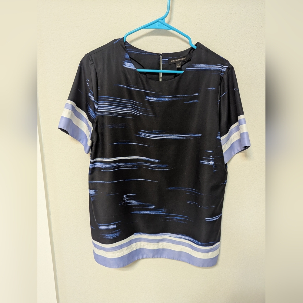 Banana Republic Black and Blue Top